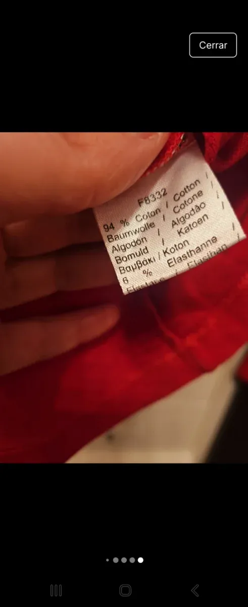 Polo Lacoste Rojo Manga Larga