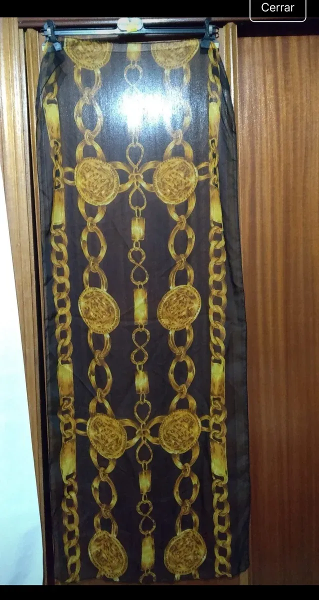 Pañuelo Foulard Gasa Unisex Cadena Oro