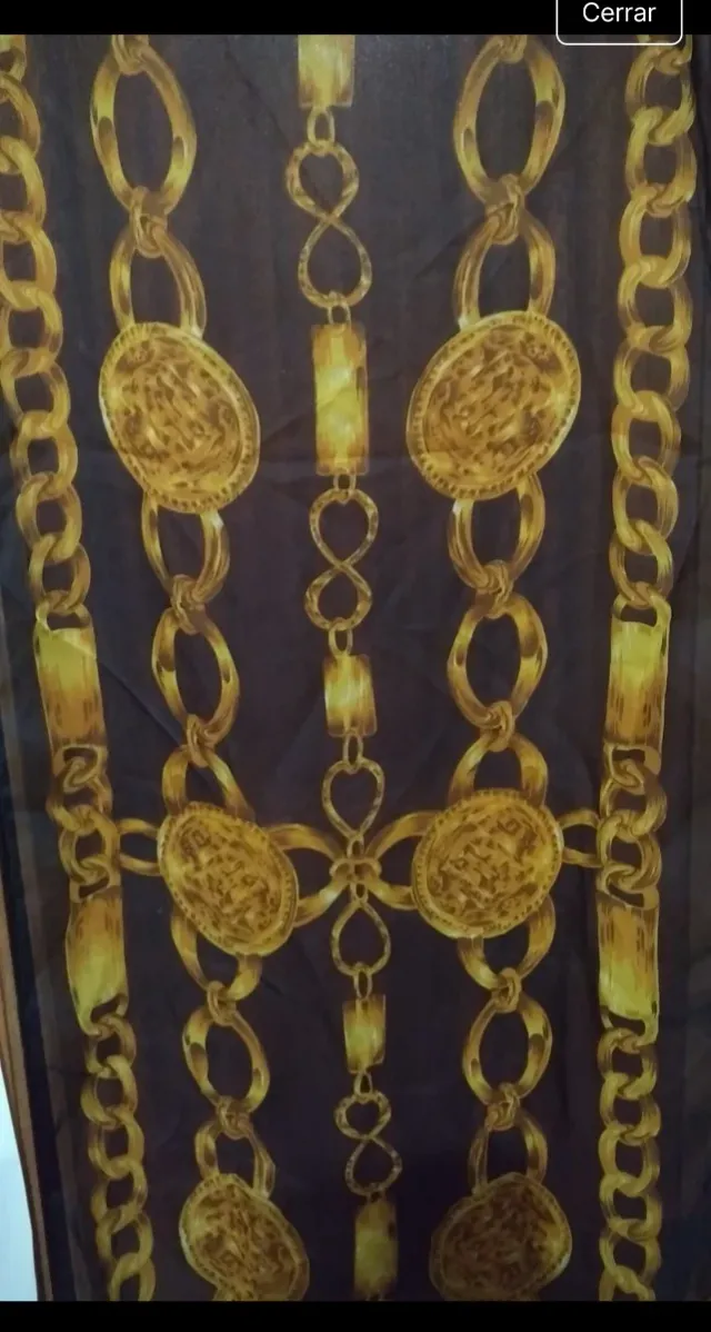 Pañuelo Foulard Gasa Unisex Cadena Oro