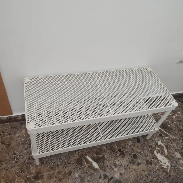 Zapatero Metálico Blanco