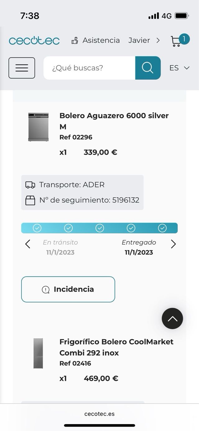 Nevera Cecotec Bolero 292 inox