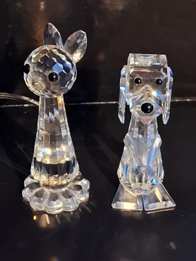 Perro y Gato Swarovski Cristal