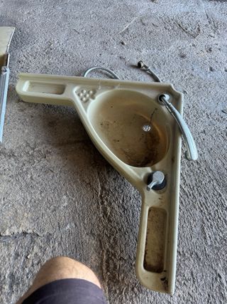 Plato ducha y lavabo camper