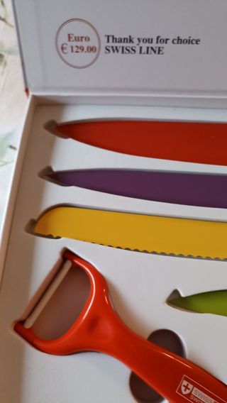 Set 4 coltelli Swiss Line in acciaio inox