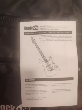 Guitarra Eléctrica Negra + Amplificador