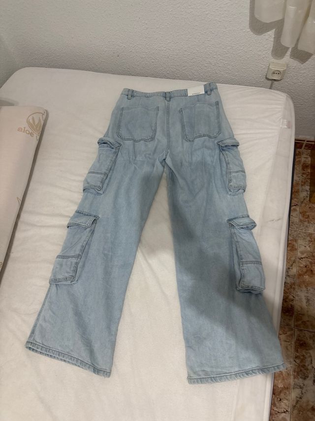 Pantalones vaqueros anchos cargo