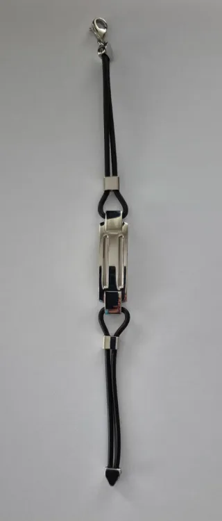 Pulsera Negra y Plateada