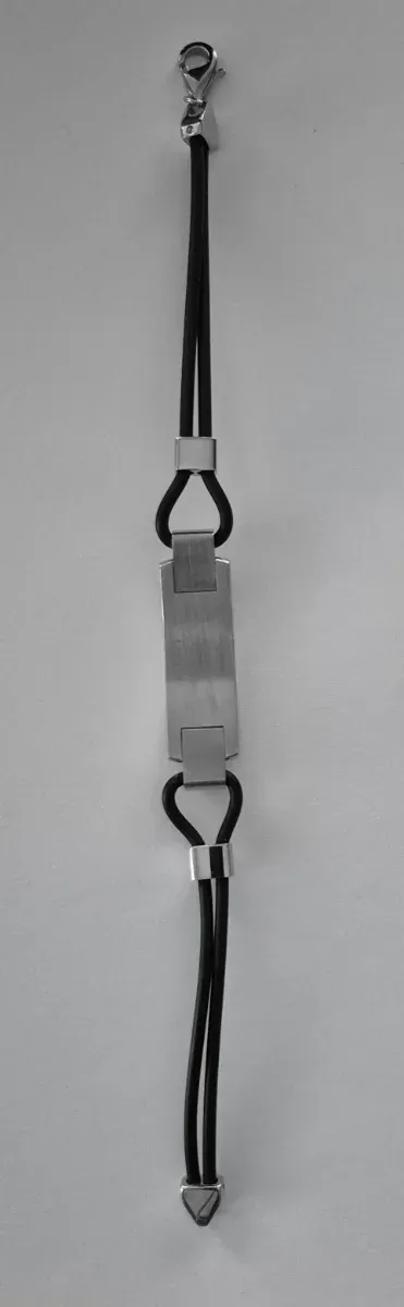 Pulsera Negra y Plateada