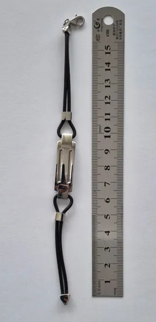 Pulsera Negra y Plateada