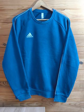 Sudadera Adidas Color Azul y Blanco Talla M.