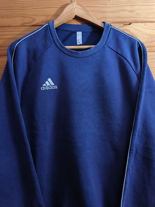 Sudadera Adidas Color Azul y Blanco Talla M.