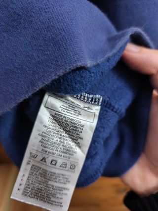 Sudadera Adidas Color Azul y Blanco Talla M.