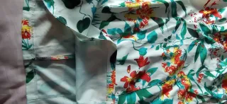 Vestido floral entallado sin forro