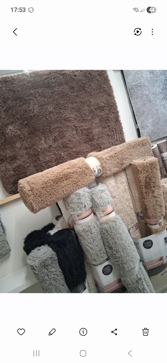 Tapete de pelo 133x190cm Bege/Marrom cinza