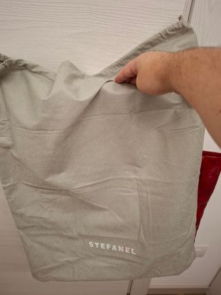 Borsa Stefanel grande in lana e alpaca rossa