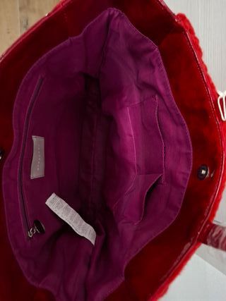 Borsa Stefanel grande in lana e alpaca rossa