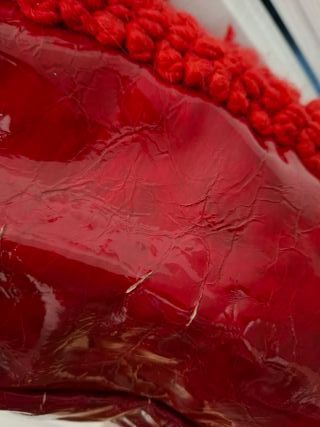 Borsa Stefanel grande in lana e alpaca rossa