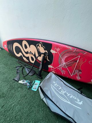 Red Sup Tabla Paddle Surf Inflable Roja Dragón