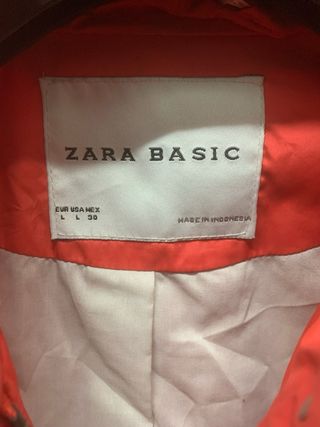Chaqueta Zara Roja Talla M