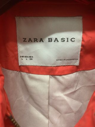 Chaqueta Zara Roja Talla M