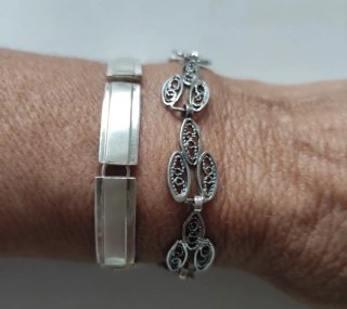 Pulseras de plata de ley