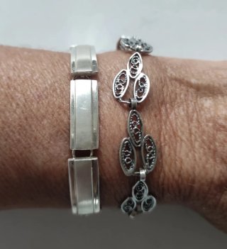 Pulseras de plata de ley