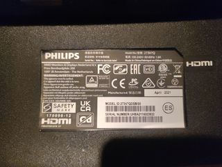 Monitor Philips pantalla pc  Full HD 27" HDMI Alta