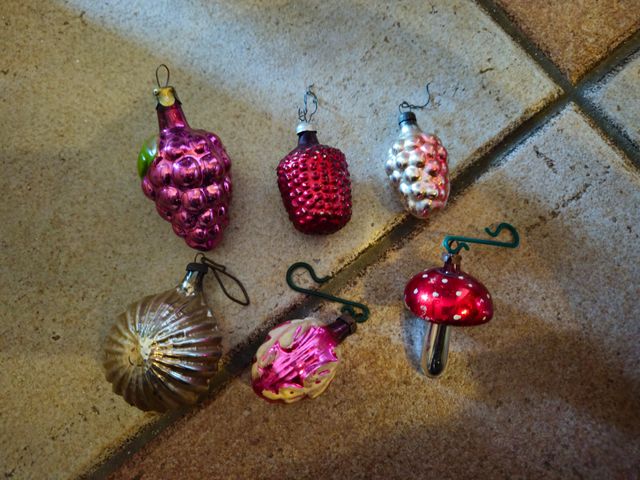 Palle di Natale in vetro soffiato anni 60