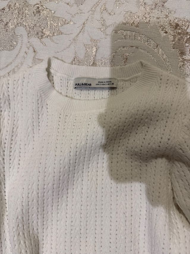 Pull&Bear Blusa Blanca Talla S