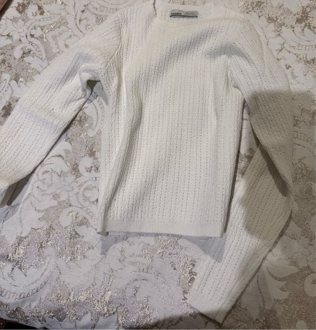 Pull&Bear Blusa Blanca Talla S