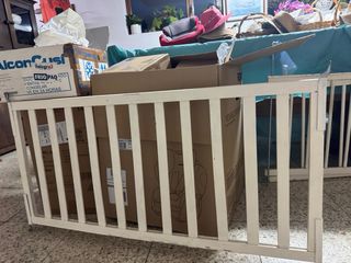 Cuna bebé blanca con ositos