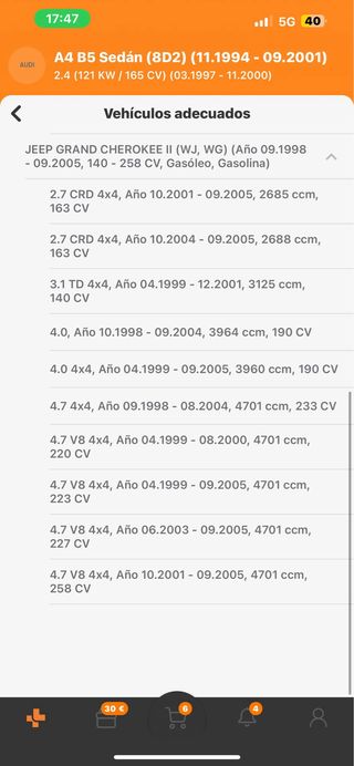 Pastillas Delanteras Brembo NUEVAS Jeep Cherokee