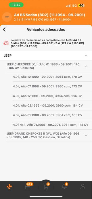 Pastillas Delanteras Brembo NUEVAS Jeep Cherokee