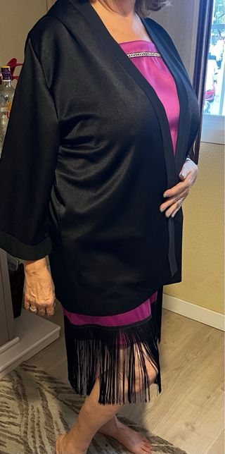 Chaqueta fiesta 3/4 ideal sobre vestidos y pantalo