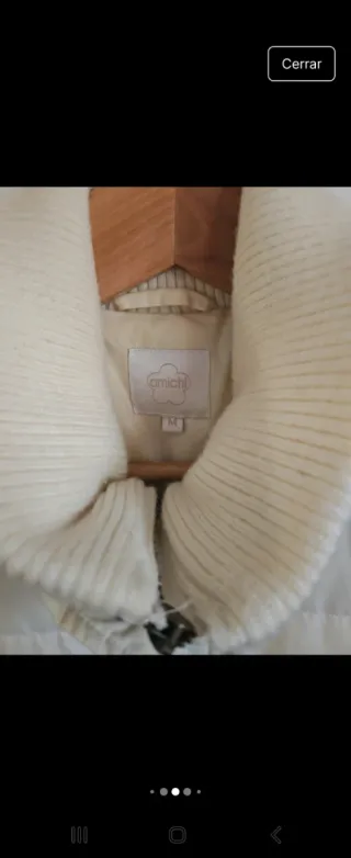 Chaleco Amichi Beige/Blanco