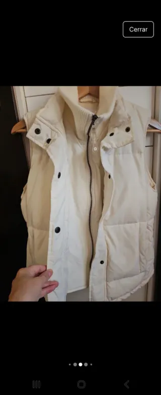 Chaleco Amichi Beige/Blanco