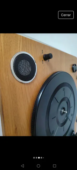 Tocadiscos Madera y Negro