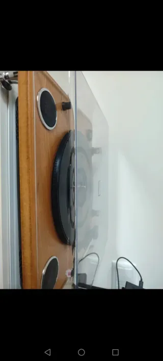 Tocadiscos Madera y Negro