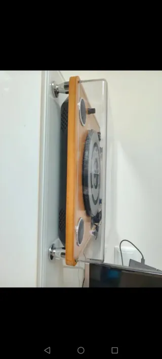 Tocadiscos Madera y Negro