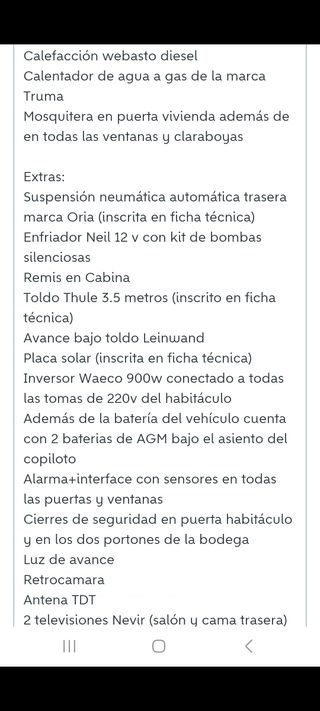 Autocaravana perfilada benimar tessoro 442