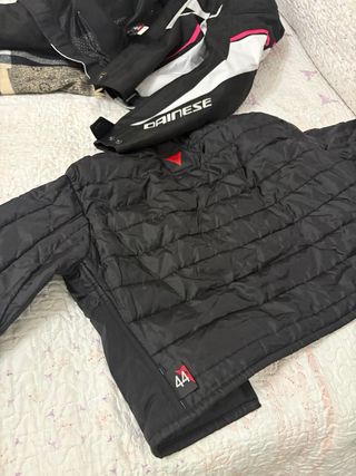 Chaqueta Moto Dainese Negra Blanca Rosa
