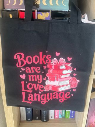 Bolso Tote Negro Books are my Love Language