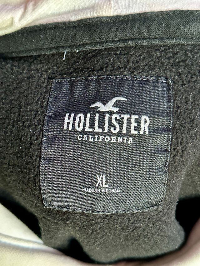 Sudadera Hollister XL Negra y Blanca