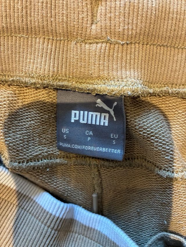 Conjunto Puma Sudadera y Pantalón Corto Beige