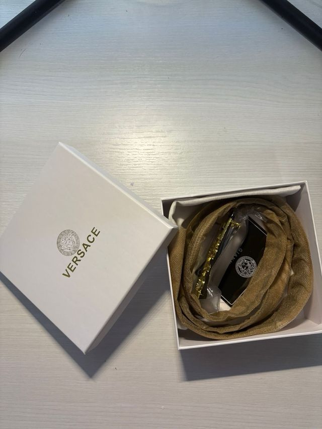 Cinturón Versace Medusa Mujer Negro/Dorado