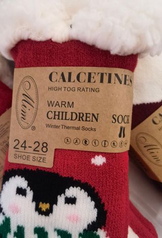 Calcetines térmicos para niño con suela antidesliz
