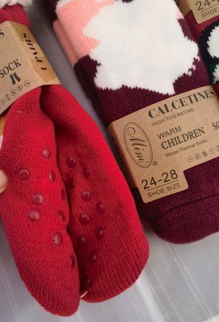 Calcetines térmicos para niño con suela antidesliz