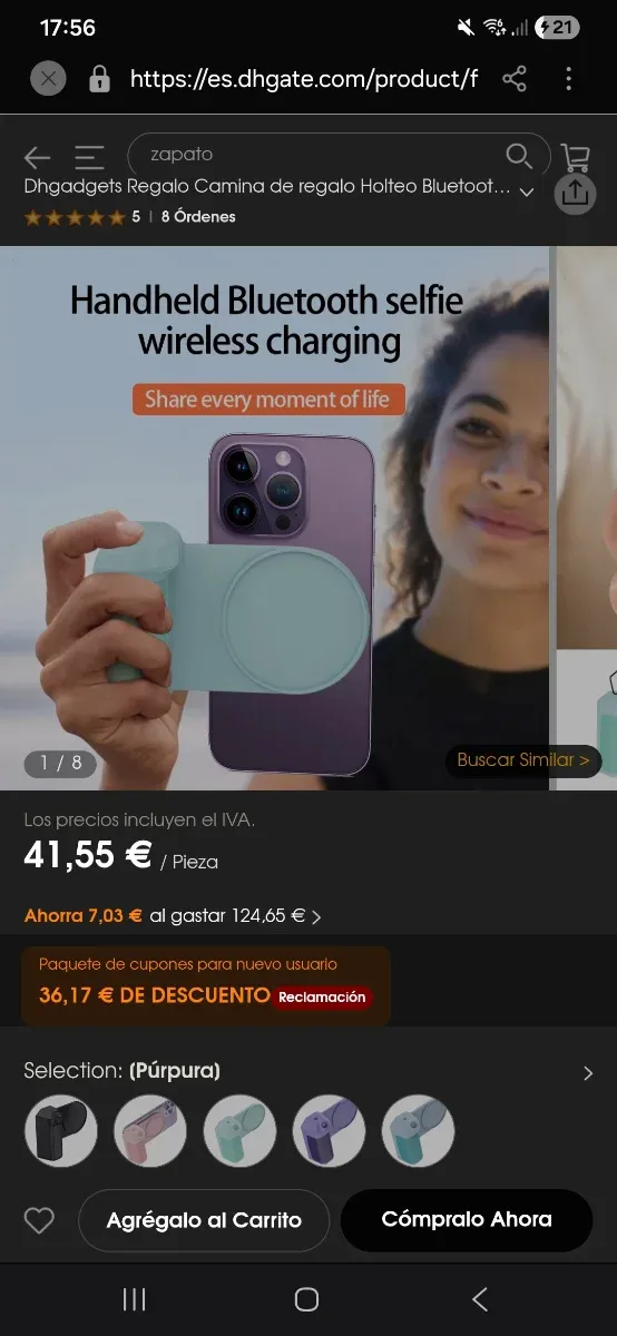 Batería Externa Wifi Bluetooth para Selfie