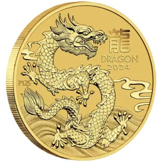 Moneda Oro 9999 1/4 Oz AÑO DEL DRAGÓN Lunar 2024