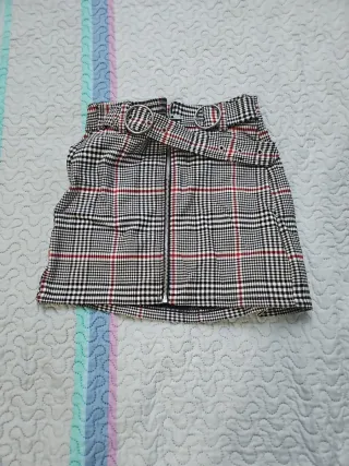 Falda cuadros tartan Bershka Talla XS